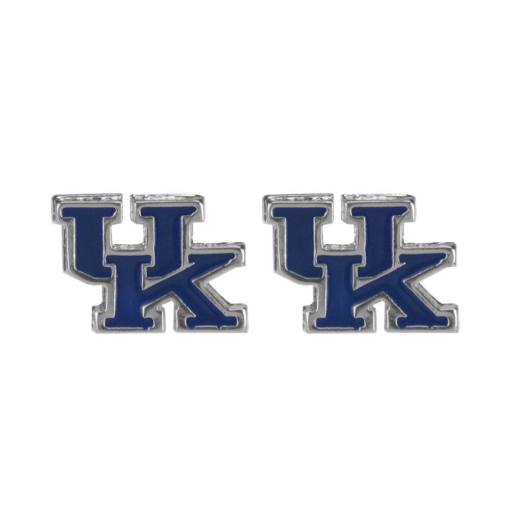 UK Stud Earrings Silver with blue enamel Kentucky